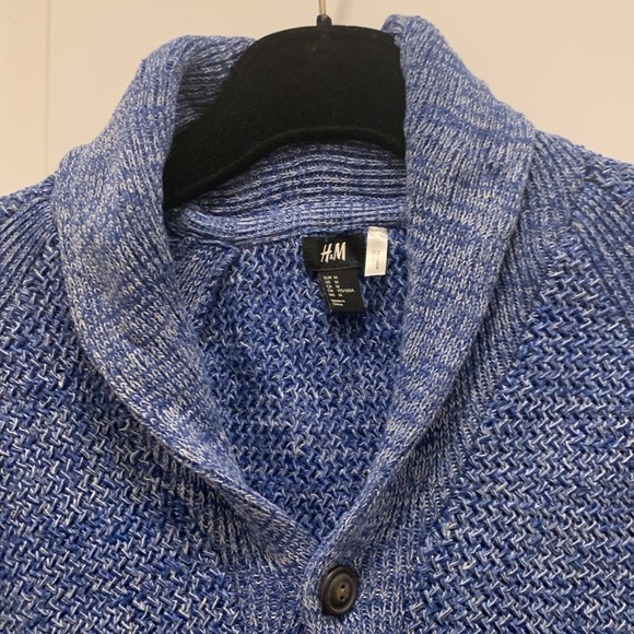 H&M Blue unisex cardigan Sweater M - Picture 2 of 5